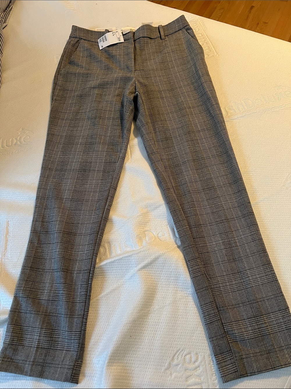 H&M Gray Plaid Dress Pants